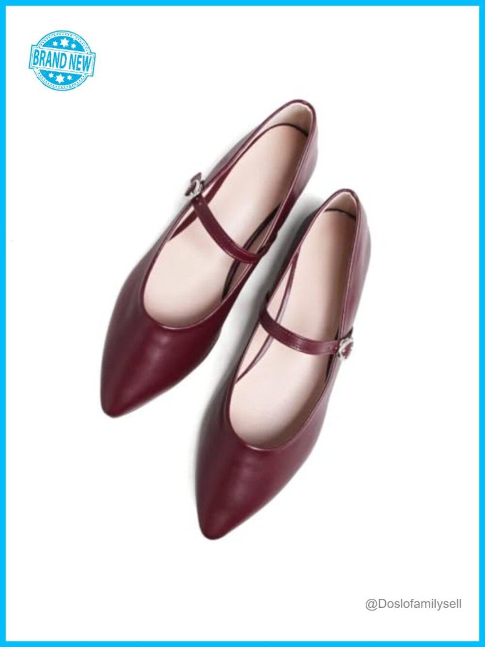 Pointed Toe Mary Jane Flats with Bowtie Ankle Buckle Strap